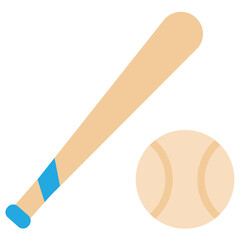 baseball bat flat icon
