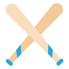 baseball bat flat icon