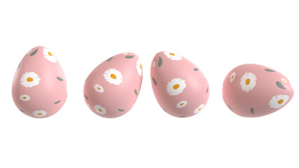 Easter eggs on isolated background. 3D render.