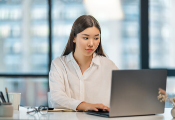 woman working in the office