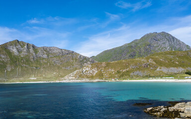 Coastal landscape in Vestvågøy, Lofoten, Norway