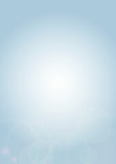 Obraz premium Vector Summer Sun Shine Background with Bokeh Blurred Glowing Gold Circles on Blue Sky. Blured Sunlight Background. Magic Summertime Print. Calm Defocused Light Design for Posters, Covers, Cards.