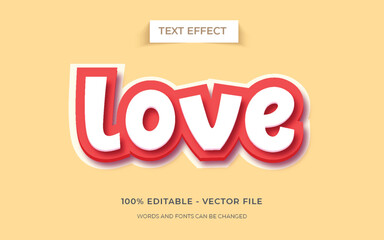 Editable 3D text effect style