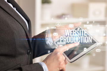 Close-up of a tablet searching modern technology concept