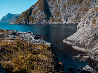 Small fjord on Moskenesøya, in the Lofoten Archipelago