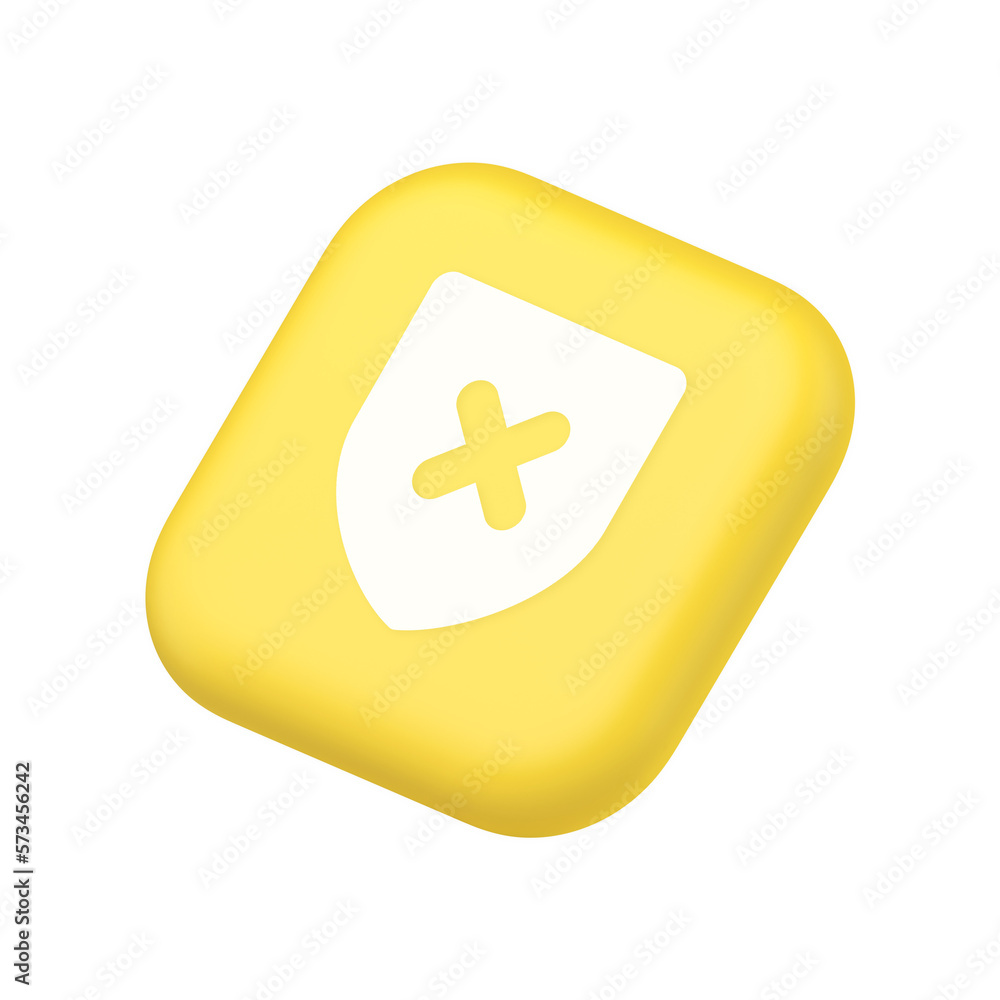 Poster decline shield button cross mark wrong unsend defense virtual guard symbol website icon 3d rendering