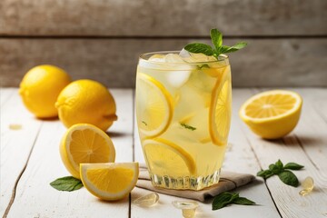 Fototapeta premium Homemade lemonade, Generative AI