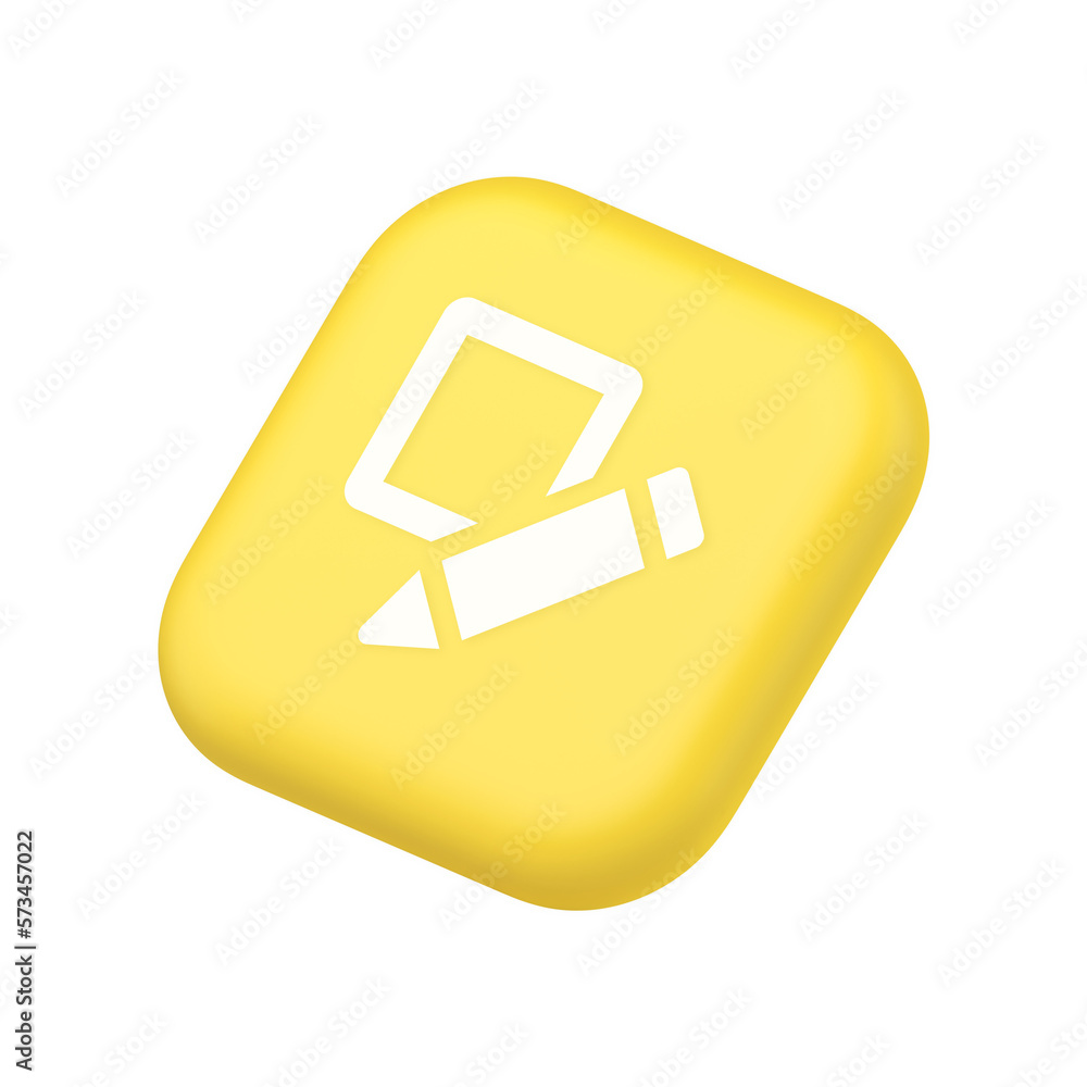 Poster voting cell with pencil button bulletin check choosing form symbol website icon 3d rendering
