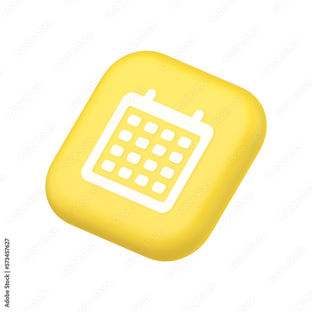 Aufkleber schedule planner organizer button to do list agenda reminder service symbol website icon 3d renderin