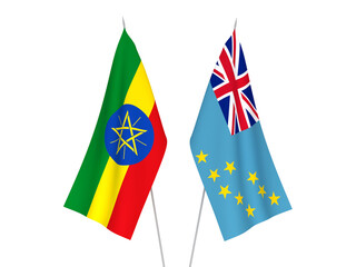 Ethiopia and Tuvalu flags