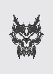 Skullhead sillhouette skeleton ornament tattoo, sticker, ancient warrior, bio mechanic skull element clipart printable