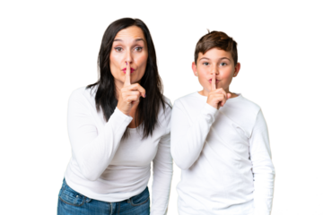 Little caucasian kid over isolated chroma key background showing a sign of closing mouth and silence gesture