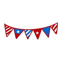 Obraz premium American Flag Hanging Party Decor