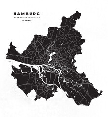 Hamburg map vector poster flyer	