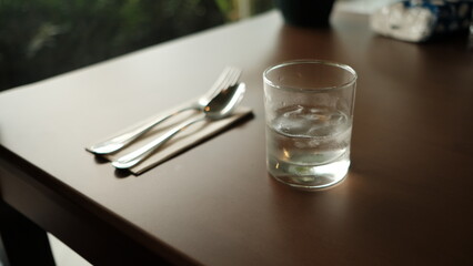 glasses on table