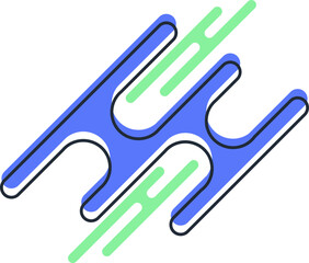 Obraz premium Abstract Geometric Corner Element