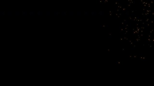 Particle Glitter Glow Burst on Black Background. Element footage  you can use overlay.