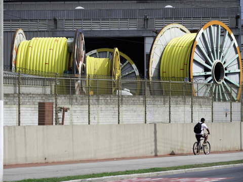 Cable reel, Vitoria, Espirito Santo, Brazil.