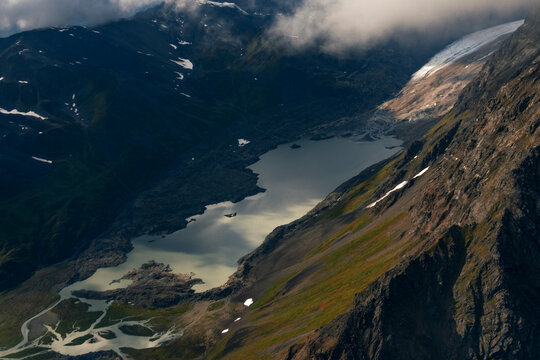 Aerial view ofÂ Backside Lake, Alaska, USA