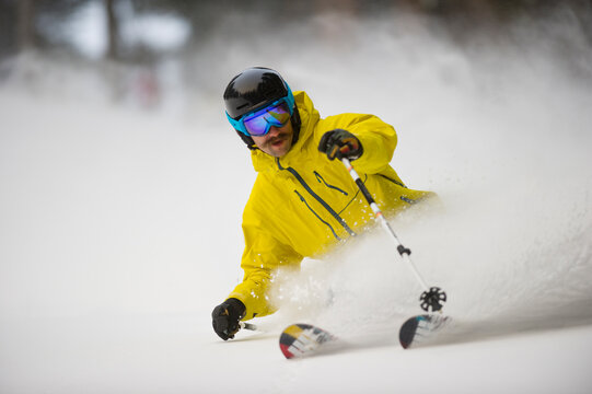 Man skiing at Snowbird