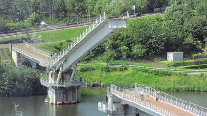 bridge over river in the city