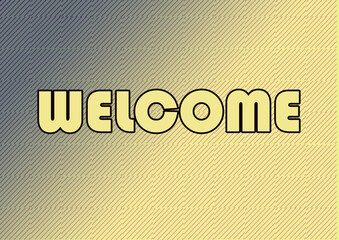 metal background with welcome