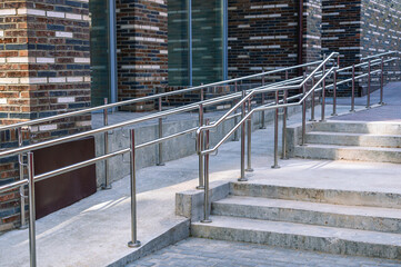 Handrails for the ramp for the disabled. Manufacturing and installation of ramps. The support...