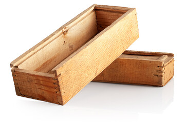 two old, roughly processed wooden