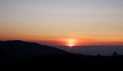 Obraz premium sunset in the mountains