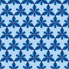 Japanese Triangle Petal Vector Seamless Pattern