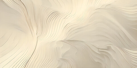 Obraz premium abstract beige color background and wave line, copy space for text, illustration, Generative, AI