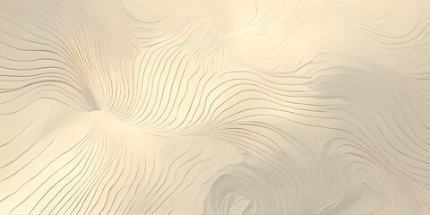Fototapeta na wymiar abstract beige color background and wave line, copy space for text, illustration, Generative, AI