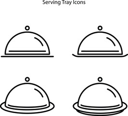 Room service line icon. linear style sign for mobile concept and web design. food tray outline vector icon. Symbol, logo illustration.