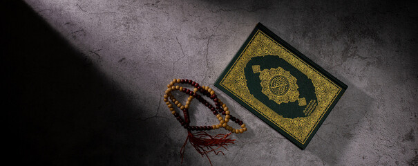  concept - The holy Quran, Quran book  local language holy prayers for god,Coran - holy book of Muslims religion,
Friday month of 1444 Puasa Ramadan religion Islamic worshiping faith