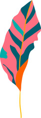 Colorful tropical leaf vector