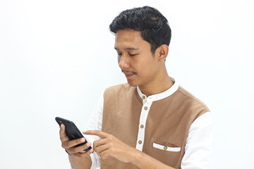 Portrait of a young attractive man doing a selfie with a gorgeous smile.