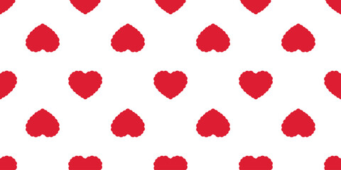 heart seamless pattern valentine vector cloud shape cartoon tile background doodle repeat wallpaper gift wrapping paper illustration design isolated red