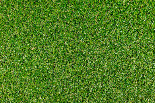 Top view of synthetic turf grass