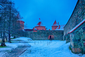 Travel Ideas. Medieval Trakai Castle in Lithuania