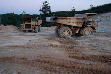 mining truck after a day's work