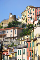 Fototapeta na wymiar Riomaggiore in the Cinque Terre coastal area, Italy