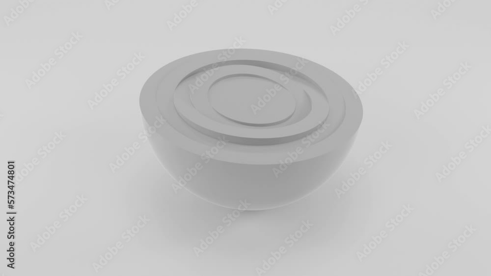 Poster loop 3d animation of abstract hemispheres performing mutual rotational motion. geometric abstract 3d
