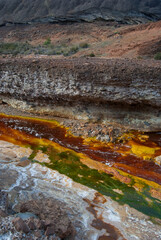 Colorful view of rio tinto in Andalusia, Spain