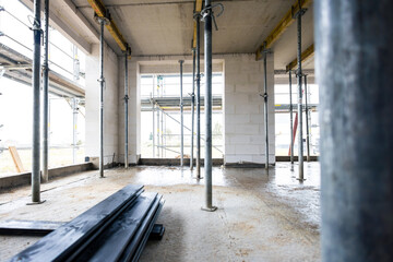Interior of a building under construction
