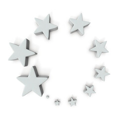 大小の星のオブジェの集合体
