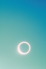 Blue eclipse on clear sky. Generative AI