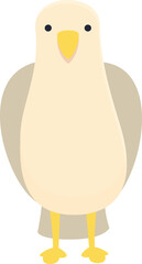 Cute bird icon cartoon vector. Sea fly. Marine falcon