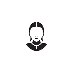 jewelery woman logo design abstract vector illustration