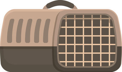 Travel box icon cartoon vector. Pet case. Animal bag