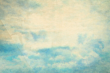 vintage watercolor clouds